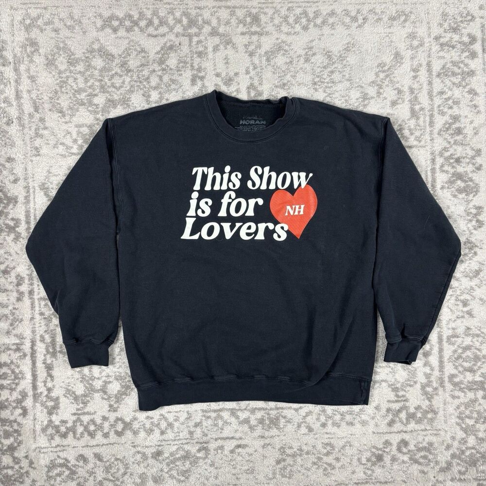 Niall Horan The Show Is For Lovers Tour Crewneck Sweatshirt Black Size Large